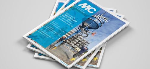 The new issue of our customer magazine MC aktiv focuses on sustainable construction and cement-free building material.