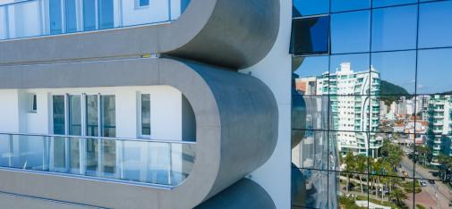 View of the facade of the Brava Arts complex